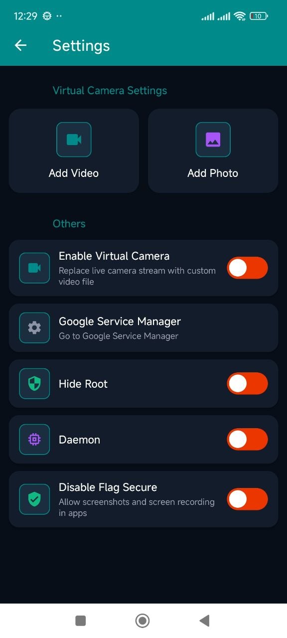 Setting Interface