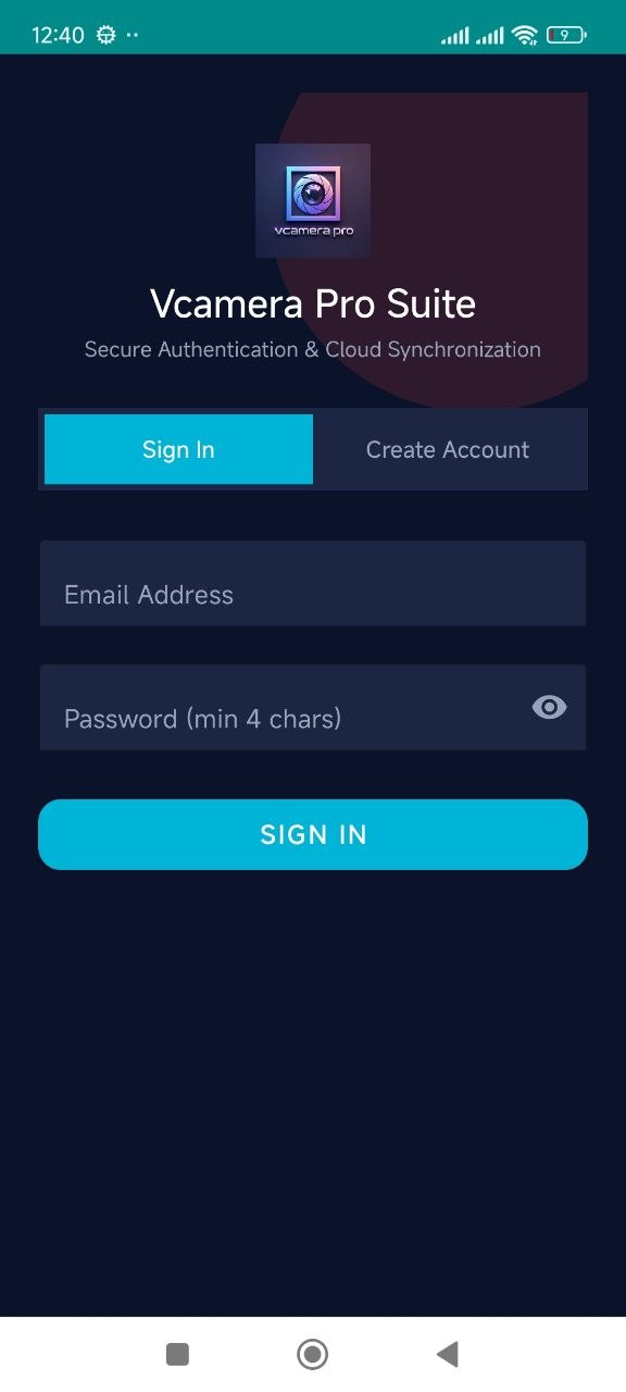 Sign In Interface